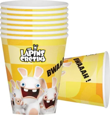 Immagine prodotto di 8 Pappbecher Raving Rabbids 200 ml -