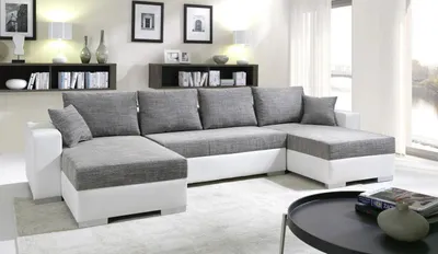 Zdjęcie produktu dla Zestaw wypoczynkowy sofa narożna Sofa DIEGO - w kształcie litery U z funkcją spania, podstawą łóżka i zawieszeniem na sprężynach falistych