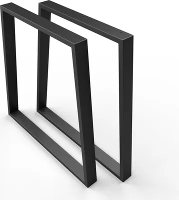 Produktbild von 1xPaar sossai Tischkufen in Schwarz 50x70cm Tischgestell Tischbeine Tischuntergestell TKG6 Rahmen