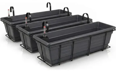 Produktbild von 3er Set 80 cm selbstwässernd Hydroeinsatz & Metallkorb