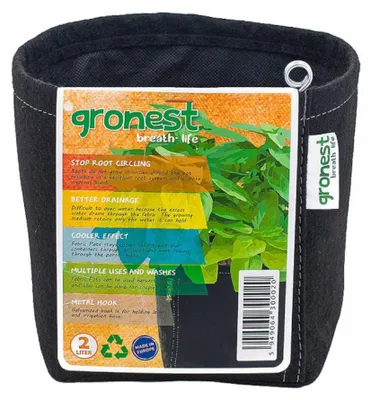 Produktbild von Gronest Stofftopf, schwarz, 2 l | Blumentopf