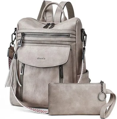 Produktbild von Lederrucksack Damen 12,5x5x13 Zoll Reise