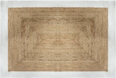Produktbild von Juteteppich mit weißem Rand 120 × 170 cm - Atmosphera créateur d'intérieur