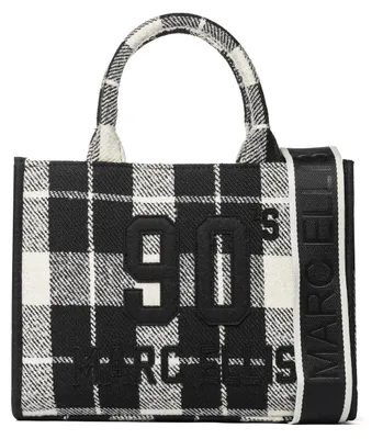 Image de Sac bandoulière pour femmes, motif carreaux, noir et blanc, fermeture éclair, bandoulière réglable