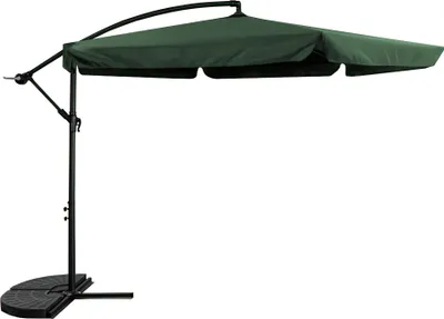 Image de Aga Parasol de jardin déporté 300 cm Vert foncé