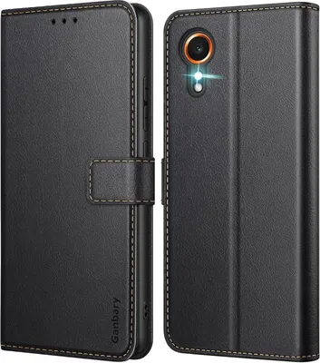Produktbild von Samsung Galaxy Xcover 7 Handyhülle: Premium Leder Klapphülle Schwarz