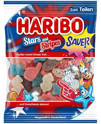 Produktbild von Haribo Stars and Stripes sauer 175g