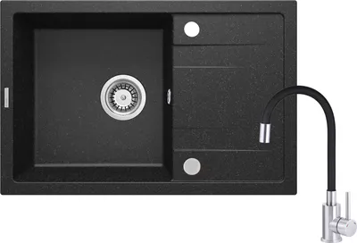 Obrázek produktu pro Granite sink with faucet with flexible spout