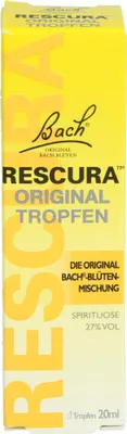Obrázok produktu pre Bachove kvety Original Rescura Tro w. Alkohol, 20 ml roztoku