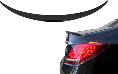 Produktbild von Kofferraumspoiler Heckspoilerflügel für Mercedes C-Klasse W205 2014-2020 Glänzend Schwarz