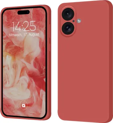 Produktbild von Hülle für Apple iPhone 17 Case Cover Bumper Silikon Softgrip Schutzhülle Farbe: Rot