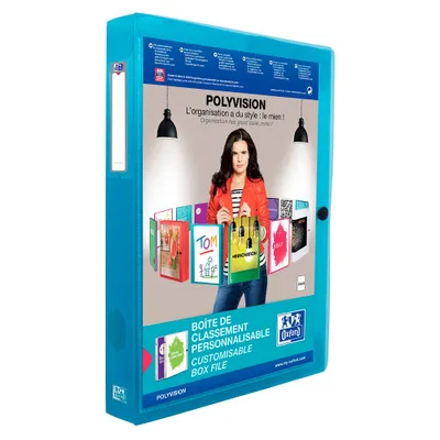 Produktbild von Oxford 100200140, 300 Blätter, Blau, Polypropylen (PP), A4, 250 mm, 333 mm