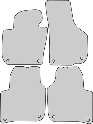 Produktbild von Exclusive Design Fußmatten passend für Skoda Superb 2 II Bj. 2008-2015, Naht:Silber. Deluxe Velours