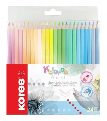 Obrázok produktu pre Kores BB93321  Kores Dreikant-Buntstifte "Kolores Pastel", 24er Kartonetui