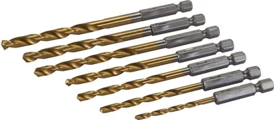 Produktbild von Bohrer mit Sechskantschaft, 7-tlg. Satz 3,0–6,5 mm