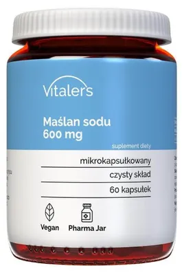 Immagine prodotto di Butirrato di sodio Vitaler - 60 capsule, vegano, integratore alimentare per 1 mese, senza conservanti, composizione pura