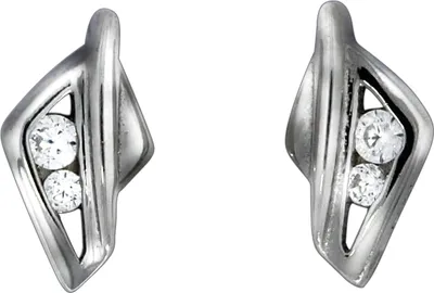 Produktbild von F Ohrstecker 925/- Sterling Silber 0,95cm weiß Zirkonia weiß 025220013