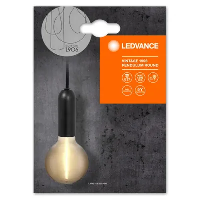 Obrázok produktu pre 1906 Kyvadlo Okrúhle E27 Bk Ledv