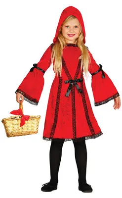 Produktbild von Rotkäppchen Kapuzenkleid für Mädchen, Größe:122/128