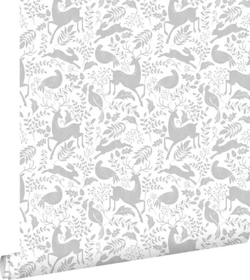 Obrázek produktu pro ESTAhome Tapeta les s lesními zvířaty šedá - 139529 - 50 x 900 cm