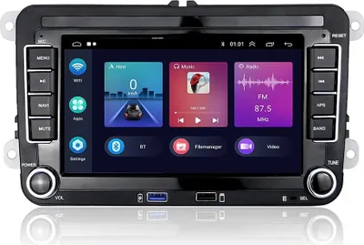 Obrázok produktu pre 2 Din Autorádio, 7 palcové 2GB RAM 64 GB ROM pre VW, Skoda, Seat CARPLAY
