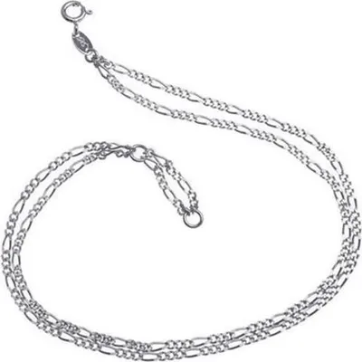 Produktbild von SILBERKETTEN STORE Fußkette Figaro 2,2mm 2-reihig - 925 Silber, Länge wählbar - 30cm