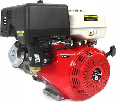 Produktbild von Motor Benzin Benzinmotor 15 PS OHV Kartmotor Standmotor 4-Takt Industriemotor 25,4 mm Welle Motor für Rüttelplatte, Stromaggregat