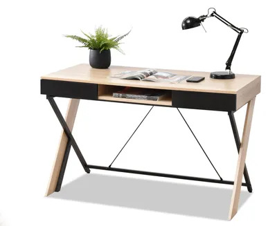 Immagine prodotto di Scrivania con cassetti HELMAR - rovere sonoma / nero