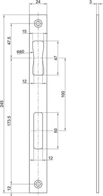 Produktbild von Schließbl.B 9000 VA silber B.24xL.270mm ktg.DIN re.fl.