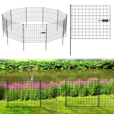 Produktbild von Gartenzaun mit Tor und Teichzaun, schwarz