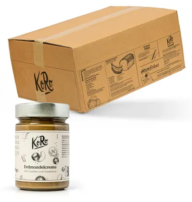 Produktbild von KoRo I Erdmandelcreme mit Cashew und Haselnüssen 12 x 350 g