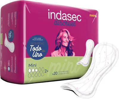 Image de INDASEC Mini serviettes d'incontinence Discreet 20 unités