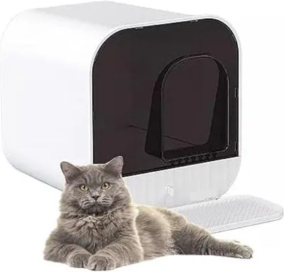 Produktbild von Famanu Katzenklo Selbstreinigend - Weiß mit Zubehör