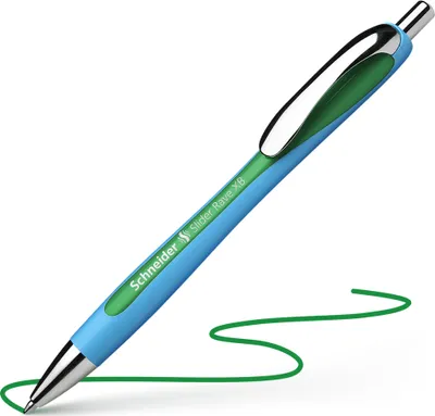 Produktbild von Schneider Schreibgeräte Slider Rave, Clip, Clip-on-Einziehkugelschreiber, Nachfüllbar, Grün, 5 Stück(e), Extradick