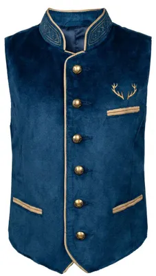 Produktbild von Trachtenweste Tim Kinder blau 128