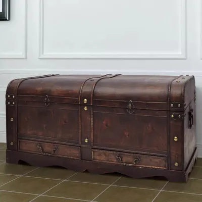 Immagine prodotto di vidaXL Cassapanca in legno, H 42 x L 90 x P 51 cm, colore marrone
