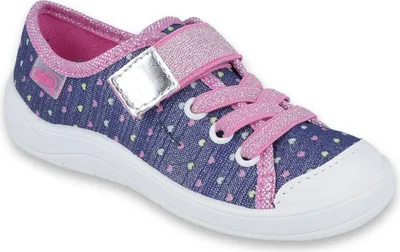 Produktbild von Canvas-Sneaker Befado Tim 251X135 blau mit kleinen Herzen