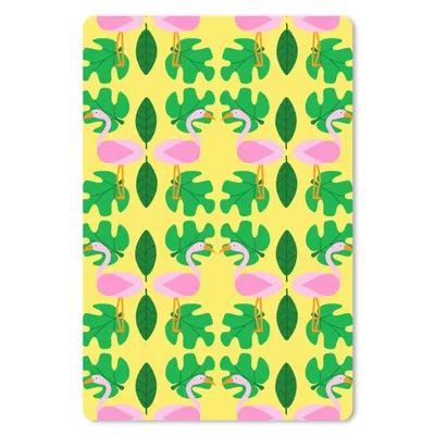Produktbild von MuchoWow® Mauspad Mousepad Flamingo - Pflanzen - Tiere - Muster 18x27 cm - Mousepads - Maus Mat - Pad - Mausunterlage