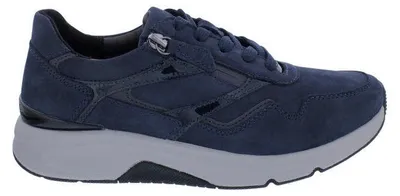 Produktbild von Rollingsoft Sneaker 0103.01.003, Nubukleder mit Lack, Blau, Fußbett zum Wechseln 38