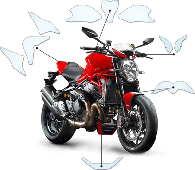 Produktbild von Lackschutzfolie Steinschlagschutz passend für Ducati Monster 1200 2018+