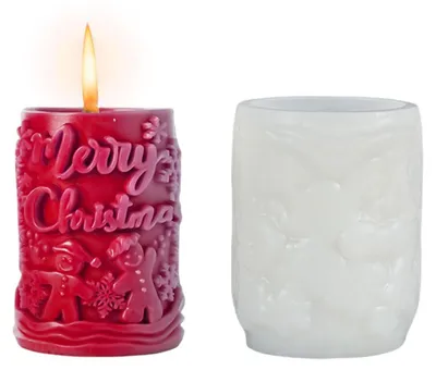 Produktbild von Silikonform Weihnachten Elch 3D Kerzengießform für Kerzen Seife DIY Handwerk Dekoration