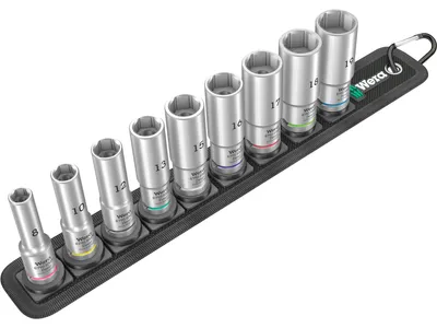 Image de Wera 05004545001 Wera Belt B Deep 1 Steckschl. Einsatz-Satz, 3/8