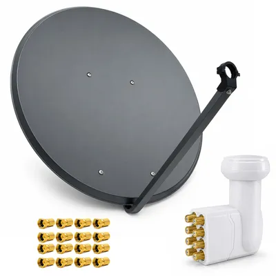 Produktbild von PremiumX SAT Anlage 100cm Antenne Aluminium Octo LNB 16x F-Stecker