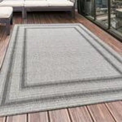 Produktbild von Homebyhome Outdoor Teppich Wetterfest Innen & Außenbereich Modern Design Küchenteppich Balkon Terrassen Flachgewebe Wetterfest, Grösse: 80x250 cm