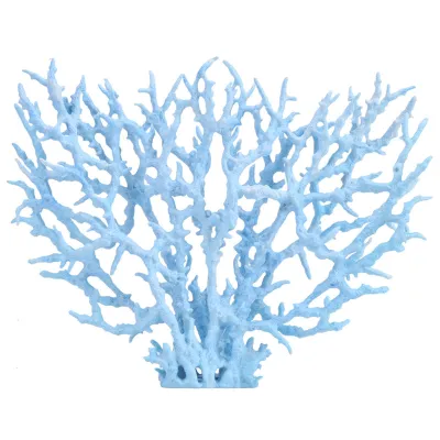 Image de Plastique Vivant Plante artificielle corail ornement pour aquarium réservoir de poissons sous-marins bleu Grand