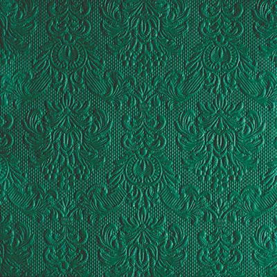 Servietten Papier 33x33cm Elegance geprägt 15 Stück Dunkelgrün