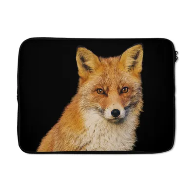 Produktbild von MuchoWow® Laptop Hülle 14 ZollFuchs - Rot - Schwarz Laptoptasche - Laptoptasche - Stoßsicher - Schutzhaube