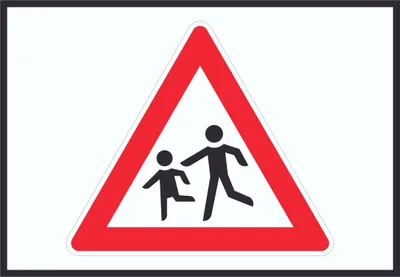 Produktbild von Achtung Kinder Schild Symbol A1 (594x841mm)