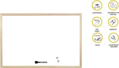 Obrázok produktu pre Magnetická tabuľa 60 x 40 cm, biela