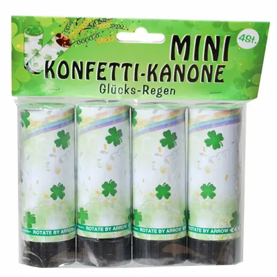 Produktbild von 4er SET  Mini- Konfetti - Kanonen " Glücksregen "